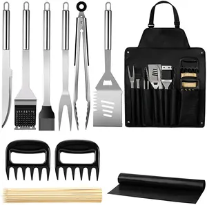 Hot Sell 32 Piece Stainless Steel BBQ Tool Set In Storage Bag