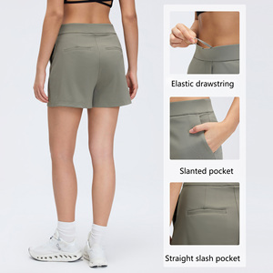 Shorts Deportivos Roregal de Cintura Alta y Corte Recto para Mujer, Shorts Atléticos de 3 Pulgadas con Bolsillo - Product Image 2