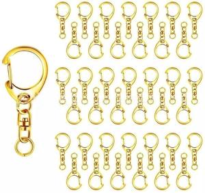 <span class=keywords><strong>Prix</strong></span> usine 50mm porte-clés mousqueton porte-clés D forme or argent fermoir mousqueton porte-clés - Product Image 2