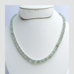 Améthyste verte naturelle de qualité AAA + + pneu Heishi collier de perles bijoux en argent sterling 925 prix de gros du fournisseur - Product Image 1