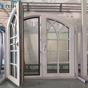 בסגנון אירופאי קשת זכוכית קשת זכוכית כפולה nfrc מוסמך אלומיניום חצוב - Product Image 1