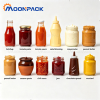 Machine de remplissage de pâtes Moonpack G2WGD30-300ml pour sauce chocolat, confiture de fraises, ketchup, pâtes et liquides