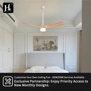 Ventilador de Techo BLDC al por Mayor con Tecnología de Ventilación, Ventilador de Techo Moderno de 3 Aspas con Luz LED Regulable y Control Remoto - Product Image 5