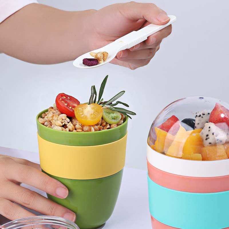yogurt cup with spoon inside
