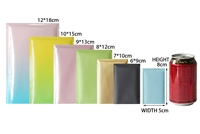 Sachet plat thermoscellable en aluminium à trois soudures latérales, couleur dégradée, avec logo personnalisé, pour échantillons cosmétiques, masques et packs surprises - Vente en gros