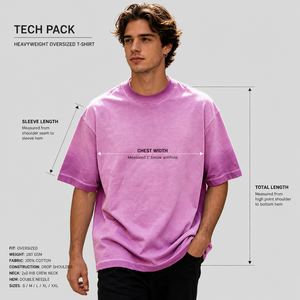 RAMAX T-Shirt Rosa Oversize in Cotone Pesante 280GSM, Effetto Vintage, Streetwear, Vendita all'Ingrosso, <span class=keywords><strong>Abbigliamento</strong></span> Personalizzato OEM - Product Image 2