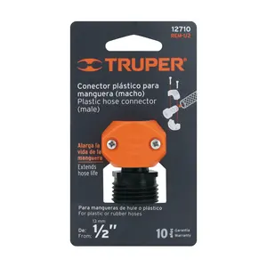 Truper 1/2 'maschio connettore ABS per tubo da giardino irrigazione rapida acqua connettori PE materiale plastico - Product Image 2