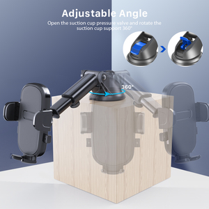 Supporto per cellulare da auto Premium 360 °   Supporto Universale Rotante per Cruscotto e Parabrezza, Stabile Porta Telefono per Auto per Cellulari da 4-7 Pollici - Product Image 4