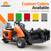 Chargeuse compacte LOGWAY certifiée EPA avec accessoires complets, utilisation polyvalente, adaptée à l'agriculture et au paysagisme