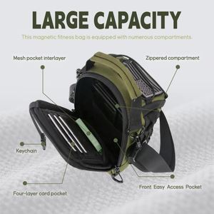Bolsa de Gimnasio Magnética para Hombre y Mujer, Bolsa para Botella de Agua con Correa Ajustable, Bolsillo para Teléfono, Porta Botella de Agua para Viajes y Deportes - Product Image 6