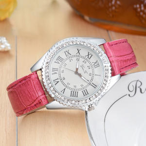Nuevo reloj de mujer con estilo, conjunto de diamantes, correa de cuero, reloj de cuarzo, reloj de pulsera con números romanos para mujer - Product Image 6