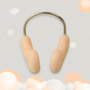 Clip nasal confortable en silicone souple antidérapant avec fil d'acier, design simple, couleur chair, 1 pièce, ensemble de bouchons d'oreilles pour la natation et la plongée - Product Image 4