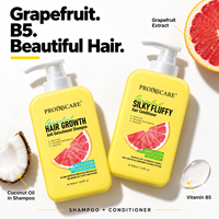 Set Perawatan Rambut Grapefruit OEM Laris Manis, Shampoo dan Kondisioner Pengontrol Minyak dan Penambah Volume untuk Pertumbuhan Rambut, Label Pribadi