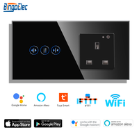 Prise intelligente Bingoelec compatible Tuya Alexa pour rideau, interrupteur de rideau avec fil neutre et fil sous tension, prise britannique