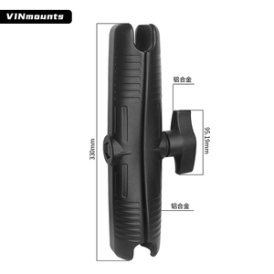 Heavy Duty Equipment Mounts Rugged and Stable D Size 33cm Aluminum Double Socket Arm Boat Fish Finder <b>Bracket</b> Vin-d-33 - Product Image 2