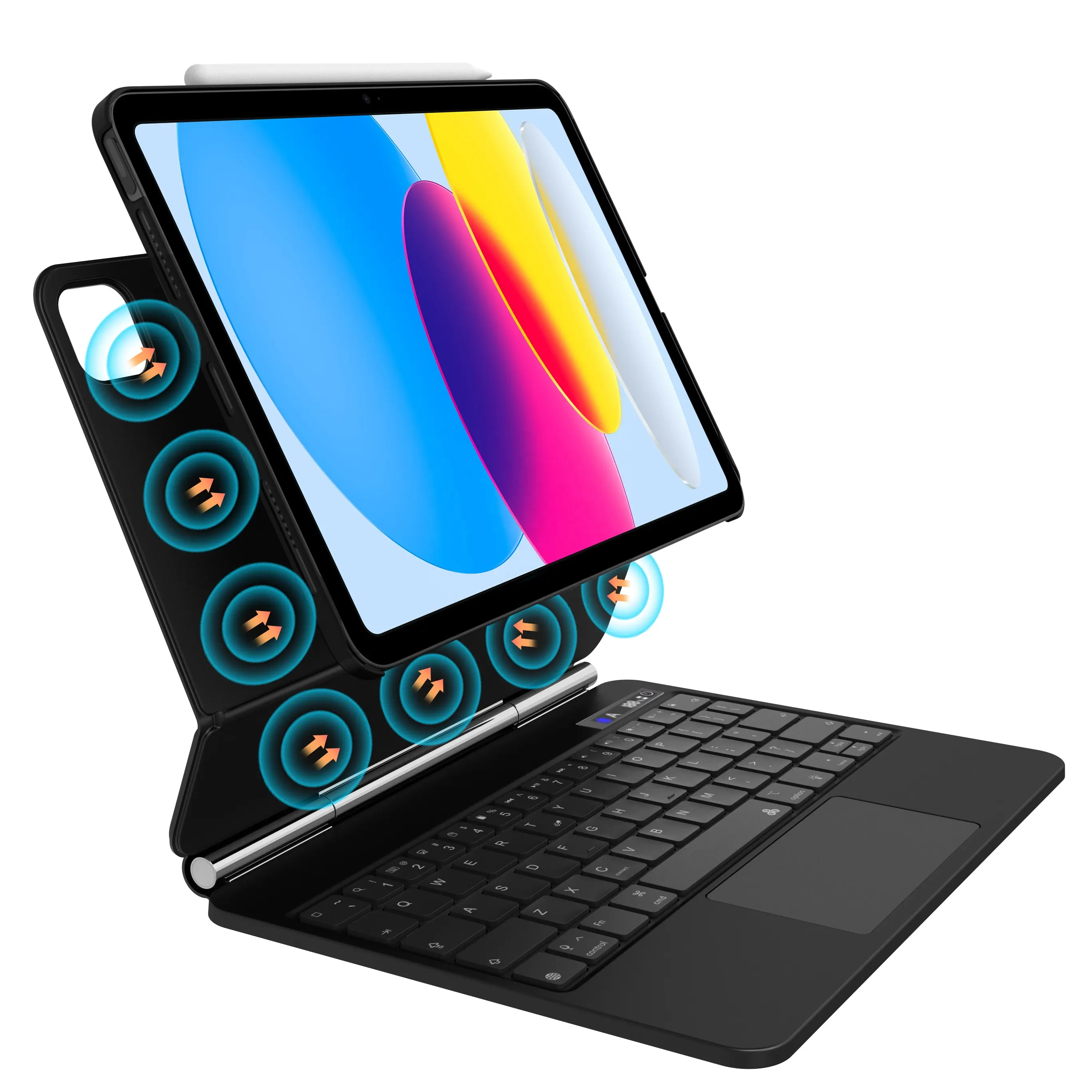 आईपैड प्रो 11 12.9 इंच एयर 4 5 10.9 टैबलेट स्मार्ट कीबोर्ड केस कवर मैग्नेटिक आईपैड केस के लिए WOWCASE अरबी मैजिक कीबोर्ड