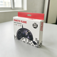 Kotak Kemasan Pengontrol Game Retro Kustom, Kotak Kertas Gantung Retail, Kotak Gamepad Berkabel Mewah untuk Sega Mega Drive