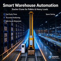 Dispositif de manutention sur rail pour grue empileuse ASRS à positionnement de précision pour marchandises lourdes sur palettes - Gestion intelligente des entrepôts