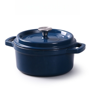 Casserole ronde <span class=keywords><strong>en</strong></span> <span class=keywords><strong>fonte</strong></span> émaillée de 32 cm x 40 cm, <span class=keywords><strong>grande</strong></span> capacité, pour usage commercial, avec couvercle - Product Image 3