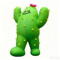 Danseurs gonflables publicitaires en forme de cactus vert, cactus gonflables personnalisés pour la publicité