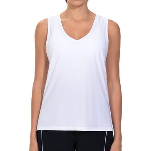 FOXA Camiseta sin mangas con cuello en V para mujer, elástica, holgada, de secado rápido, para yoga, con abertura lateral - Product Image 2