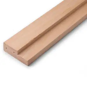 Prezzo di fabbrica telaio della porta rebato in legno con primer UV