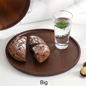 Acacia Solid <strong>Wood</strong> Custom Size Tea Serving Table <strong>Plate</strong> Snacks Food Fruit Cake Tea Dish Coffee Dessert Wooden for Home - Product Image 4