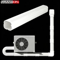 Couverture décorative en PVC blanc résistant aux UV pour unité extérieure de climatiseur split, kit de protection contre les intempéries pour ligne de tuyauterie