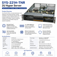 Supermicro SYS-221H-TNR 2U Hyper Server Dual Intel Xeon DDR5 NVMe SAS SATA PCIe 5.0 GPU AI HPC Enterprise Data Center Server