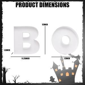 กล่องใส่ขนมหวาน ชาร์คูเตอรี หรืออาหาร รูปทรงตัวอักษร BOO สำหรับฮาโลวีน ทำจากกระดาษแข็ง สามารถเติมได้ - Product Image 3