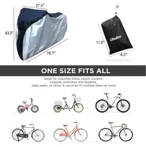 Topind XL Outdoor Bicycle Cover Waterproof Rain and Sun UV Proof for Mountain and Road <strong>Bikes</strong> - Product Image 2