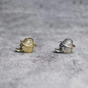Smoking Duck Detective EDC Brass Metal Fidget Spinner Cartoon Animal Beads DIY Woven Umbrella Rope Lanyard Accessories - Product Image 2