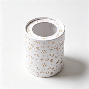 Multifunctional Cylindrical Cardboard Tube Visual Window Custom Made Box For Coffee Bean Brand Pack - Product Image 1