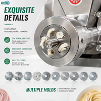 Extrudeuse à pâtes commerciale multi-capacités ZL-B60 ZL-B80 ZL-B100 avec moule interchangeable pour la fabrication de macaroni et de nouilles aux légumes pour atelier alimentaire