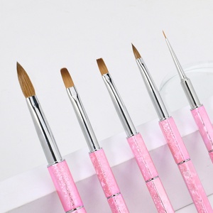 Ensemble de pinceaux à ongles en poils de Kolinsky avec manche en métal, pinceau pour liner, gel, poudre acrylique, pour la création d'art d'ongles professionnel - Product Image 3