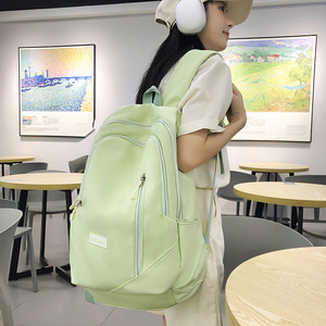 Green Minimalist <b>Backpack</b> 15 Inches For Girls School Education Summer 2023 - Product Image 2