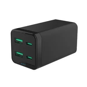 เครื่องชาร์จ USB C 120W GaN 4-Port 2C2A,USB-C สถานีชาร์จ100W ผ่าน USB-C PD Type C ฮับชาร์จเร็วสำหรับอุปกรณ์ USB-C