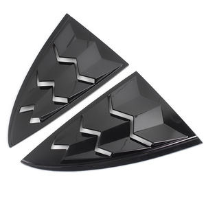 Couverture de vitre latérale arrière Tesla Model 3, texture carbone noir brillant, autocollant de protection en plastique 14,0x9,4 pouces - Product Image 2