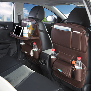 Car <b>Seat</b> <b>Storage</b> Bag Leather Back <b>Seat</b> Organizer 8-11 Compartments Hanging Chair Back Pocket Interior Accessories - Product Image 2
