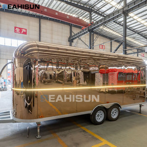 Remorque de cuisine mobile/stand de vente en acier inoxydable personnalisable certifiée CE, pour camion de restauration, service de bonbons, véhicule de vente ambulante, résistante à la rouille - Product Image 5