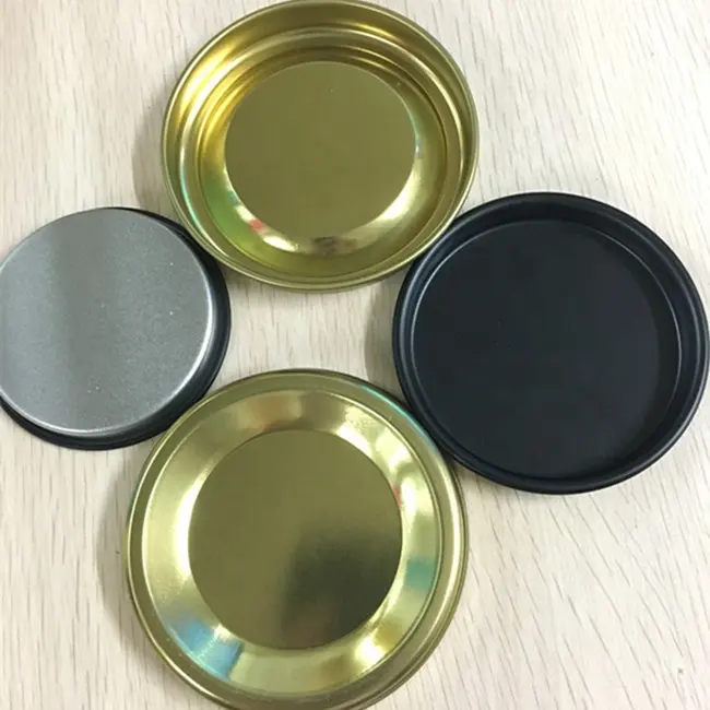 Wholesale Custom Tin Metal Lids For Paper Tube Paper Packaging Cans