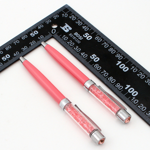 Bolígrafo de Metal Rosa con Mecanismo de Giro y Cristal, con Logotipo Personalizado - Product Image 6