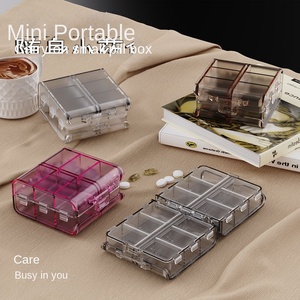 Xuyên biên giới hai lớp trong suốt mini kích thước nhỏ mang theo hộp thuốc đóng gói phụ <span class=keywords><strong>12</strong></span> hộp thuốc nhỏ - Product Image 2