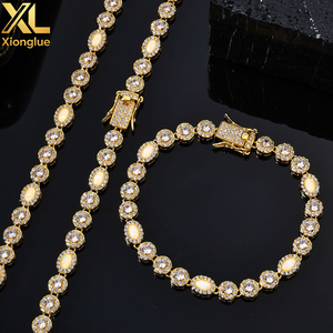 Hip-Hop Round Bead Crystal Chain Men's Zircon <b>Bracelet</b> - Product Image 5