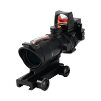 Lunette de visée à prisme en fibre optique étanche en aluminium BANGBANG 4X32 avec viseur point rouge HD1077 pour la chasse et les sports de plein air