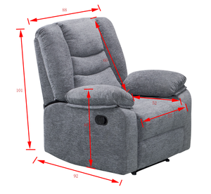 CY Fauteuil Inclinable Moderne Manuel Étanche en Cuir Marron Sièges de Cinéma Maison Salon Simple Canapé Chaise Ensemble de Meubles - Product Image 1