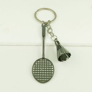 Porte-clés créatif en alliage en forme de raquette de badminton, pendentif souvenir sportif pour voiture ou sac, cadeau en gros - Product Image 2
