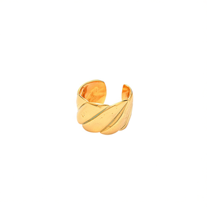 Fashion <b>Ring</b> 316L Stainless Steel PVD Gold Plating Sustainable Resistant Design - Product Image 2