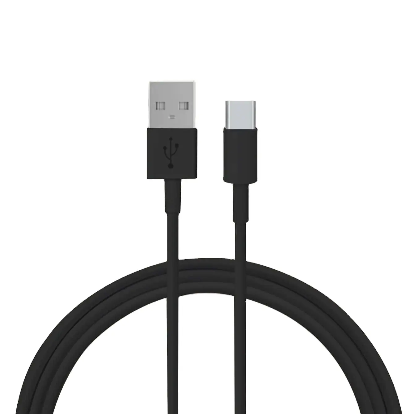 Cavo USB di tipo C bianco nero personalizzato per telefono cellulare Android USB-C caricabatterie per cavo telefonico per Sumsung Xiaomi ONEplus