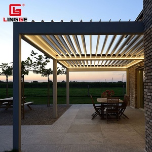 Persiana eléctrica abatible, pérgola impermeable <span class=keywords><strong>para</strong></span> jardín, pérgola <span class=keywords><strong>de</strong></span> aleación <span class=keywords><strong>de</strong></span> <span class=keywords><strong>aluminio</strong></span> - Product Image 3